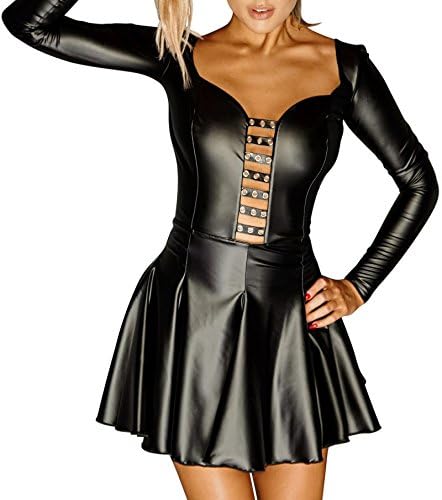 Power Wetlook minidress with rocky eyelets LAST ONE